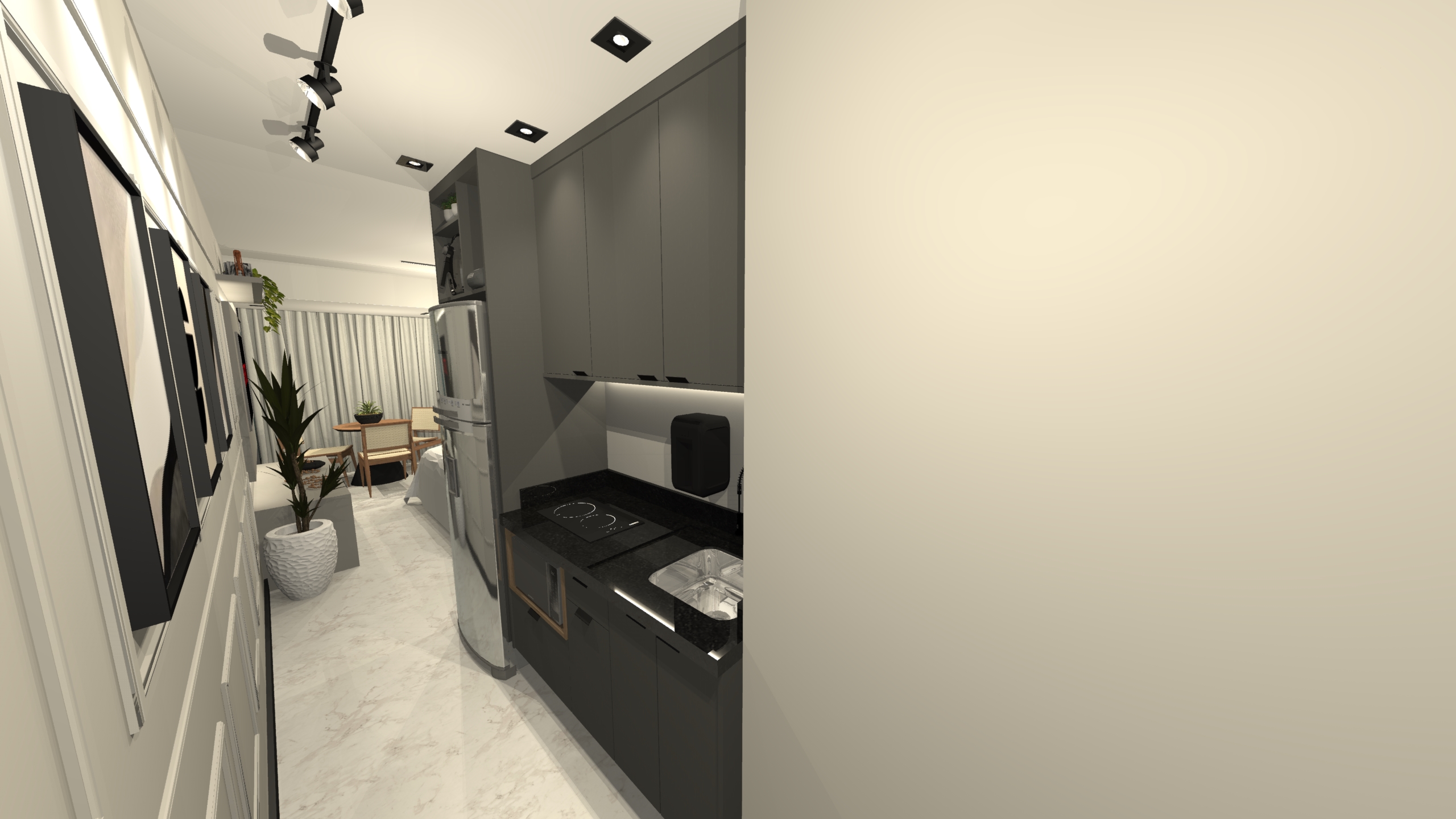 Apartamento pequeno bem decorado