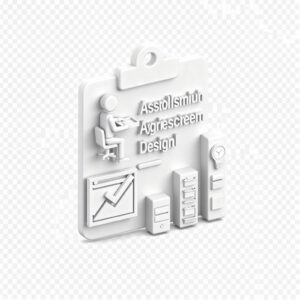 3d white isometric icon no background transparent